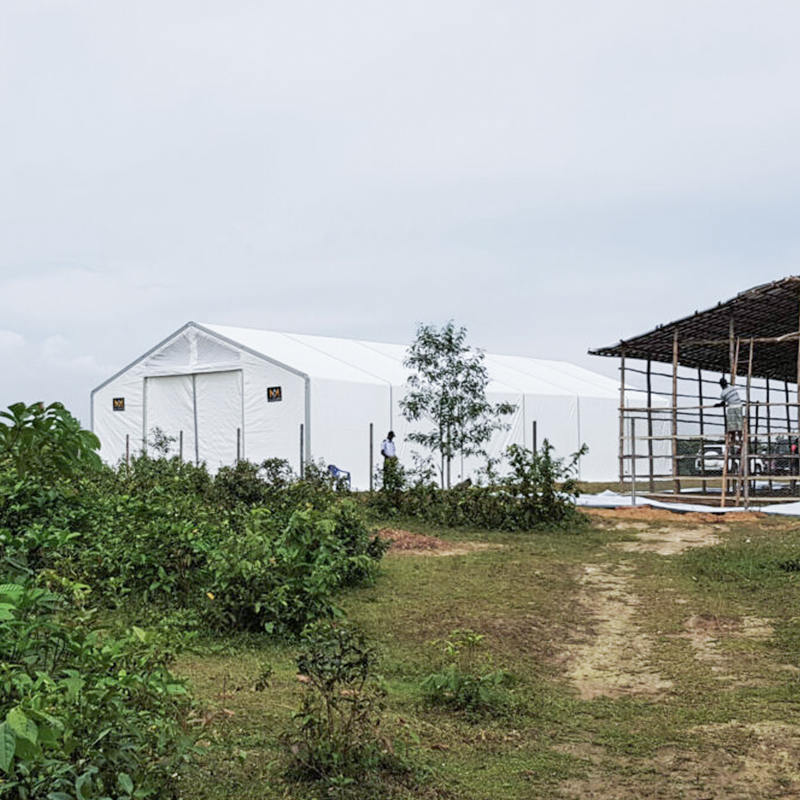 Unit Penyimpanan Bergerak Tenda 10x24m Tahan Api Standar IFRC/ICRC/WFP/IOM (MSU)