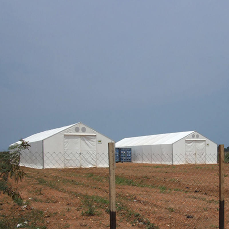 Unit Penyimpanan Bergerak Tenda 10x24m Tahan Api Standar IFRC/ICRC/WFP/IOM (MSU)