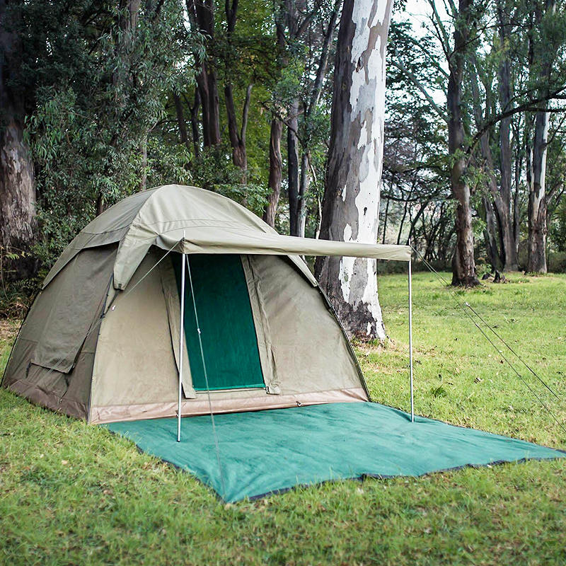 Tenda Kubah Kanvas 2.1x2.1m Tenda Backpacking 2 Orang