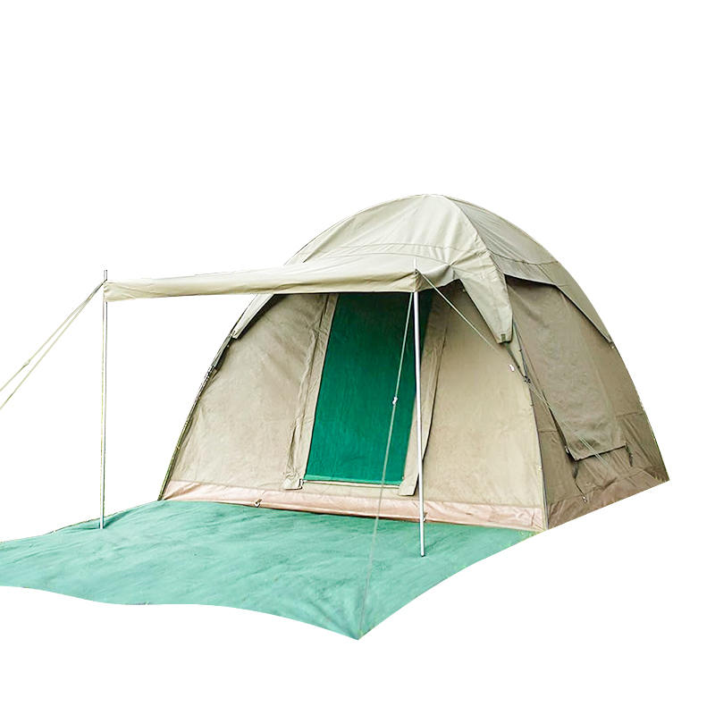 Tenda Kubah Kanvas 2.1x2.1m Tenda Backpacking 2 Orang