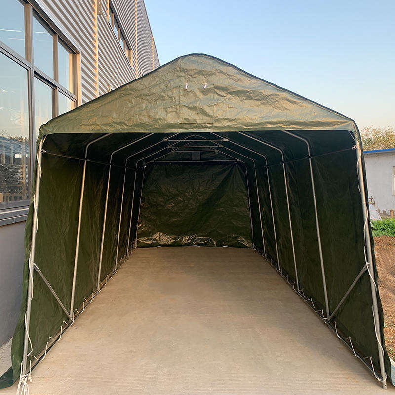 Garasi Penampungan Mobil Portabel Kanvas Tahan UV PE Tugas Berat 3,3x6,1m (11