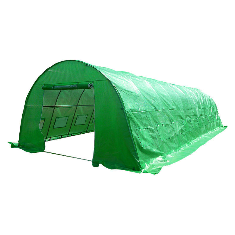 Rumah Kaca Polytunnel Tugas Berat Besar 4x10x2.3m
