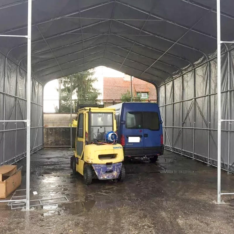 Tenda Naungan Gudang Tahan UV Tinggi Samping 8X12 4M