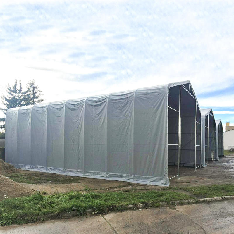 Tenda Naungan Gudang Tahan UV Tinggi Samping 8X12 4M