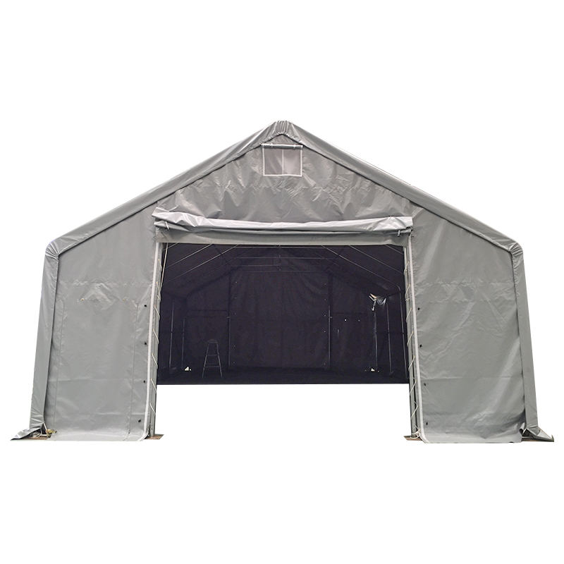 Tenda Penyimpanan Hijau Besar Industri Gudang PVC 8X12m-3m