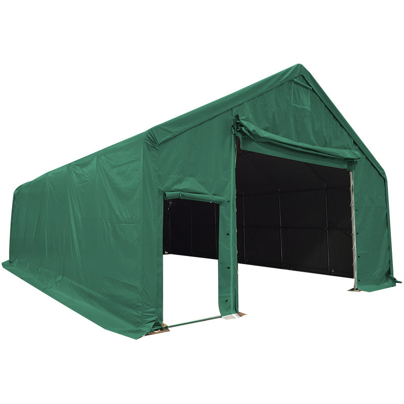 Tenda Penyimpanan Hijau Besar Industri Gudang PVC 8X12m-3m