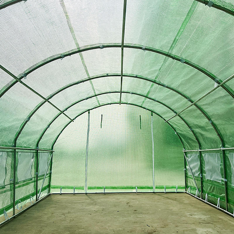Rumah Kaca & Polytunnel Round Top Pelindung Cuaca 3x6x2m