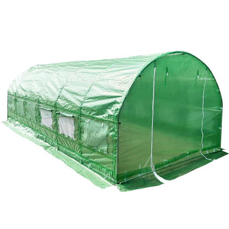 Rumah Kaca & Polytunnel Round Top Pelindung Cuaca 3x6x2m