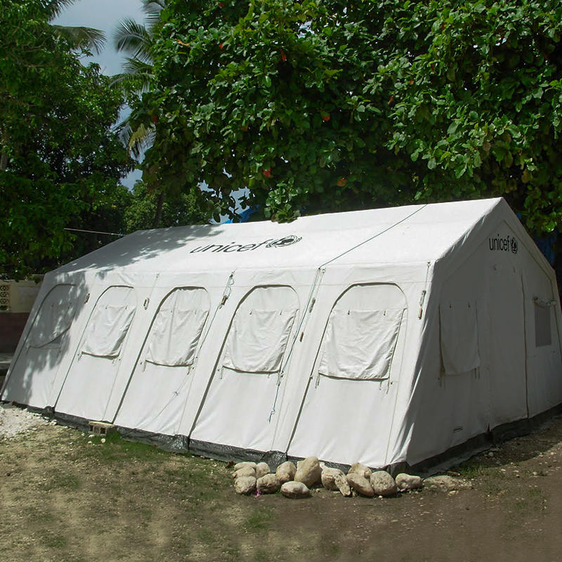 Tenda Huggy Tahan Api Serbaguna Standar UNICEF 42m²