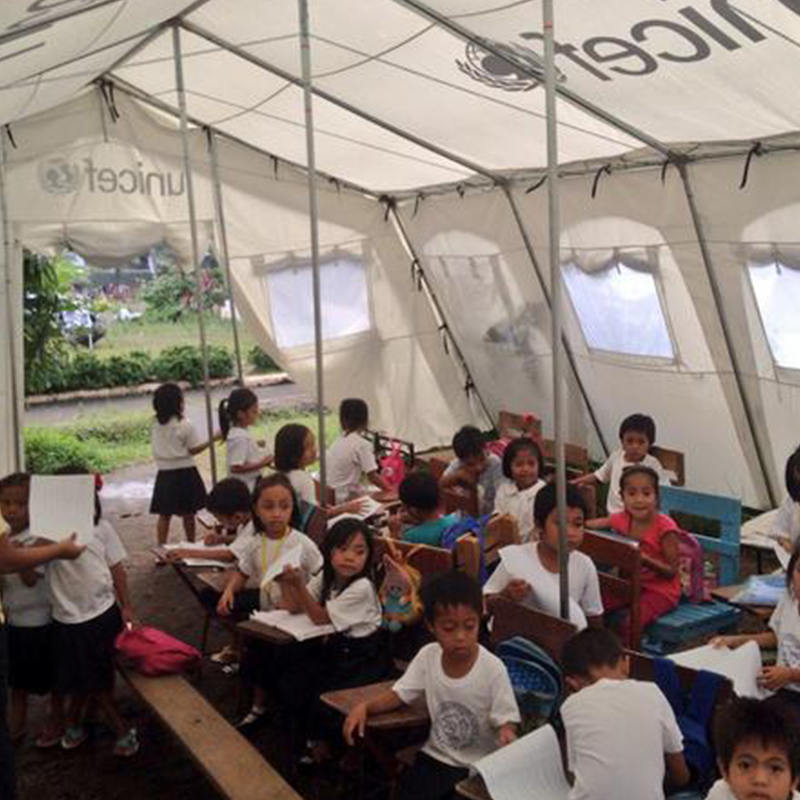 Tenda Huggy Tahan Api Serbaguna Standar UNICEF 42m²