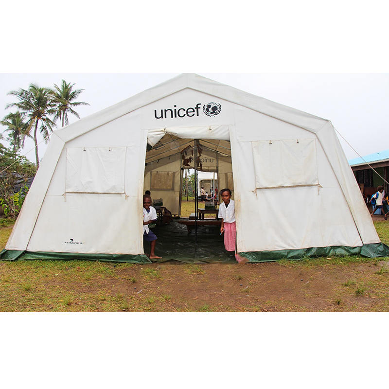 Tenda Huggy Tahan Api Serbaguna Standar UNICEF 42m²