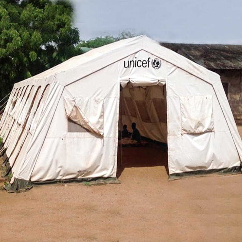 Tenda Huggy Penampungan Sementara Serbaguna Standar UNICEF 72m² dengan stabilisasi UV