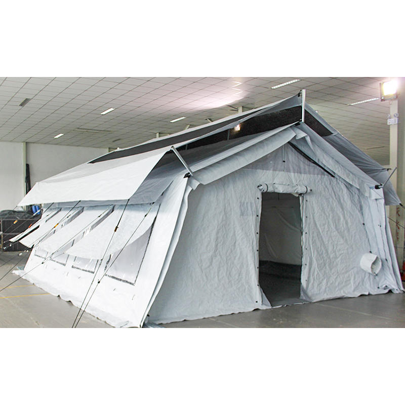 Tenda Hub Serbaguna Standar UNICEF 42m² dengan Penutup Naungan Terintegrasi/dapat dilepas