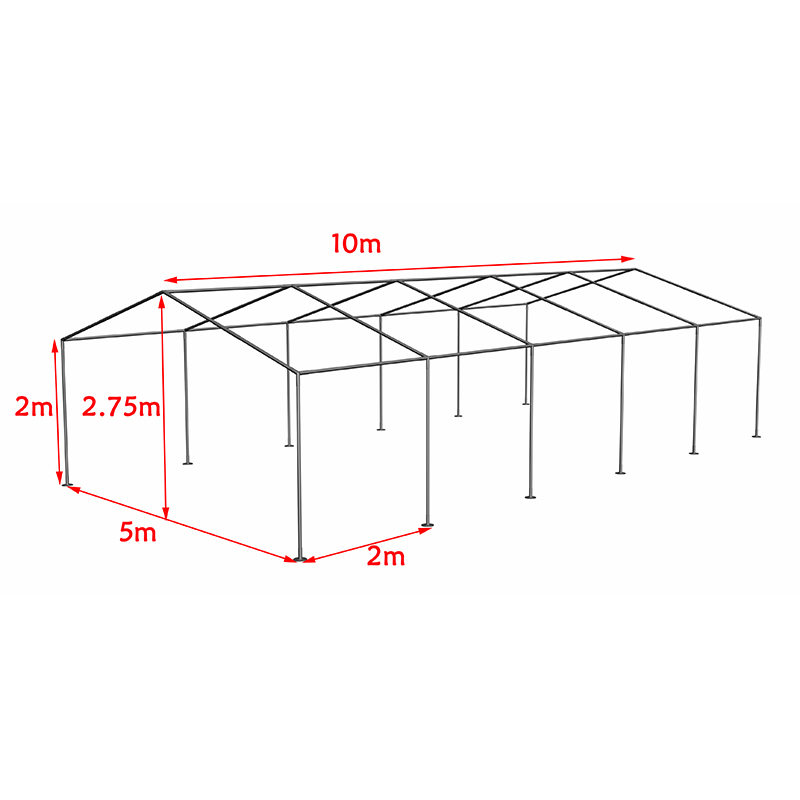 Tenda Pesta Putih PVC 5x10m Ekonomis