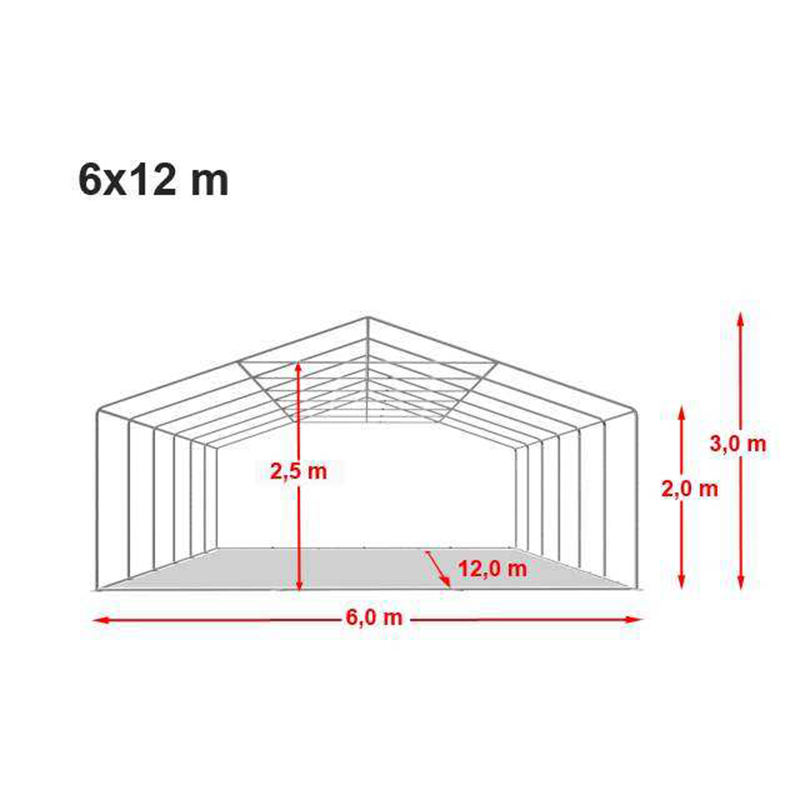 Tenda Acara Luar Ruangan PVC Mewah 6x12m