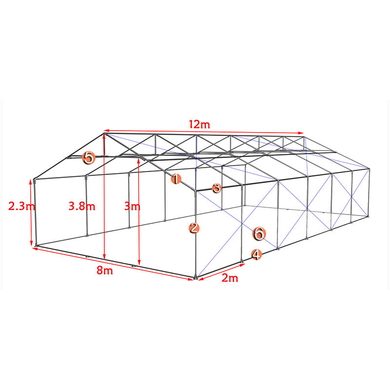 Tenda Acara Besar Tenda Modular PVC 8x18M