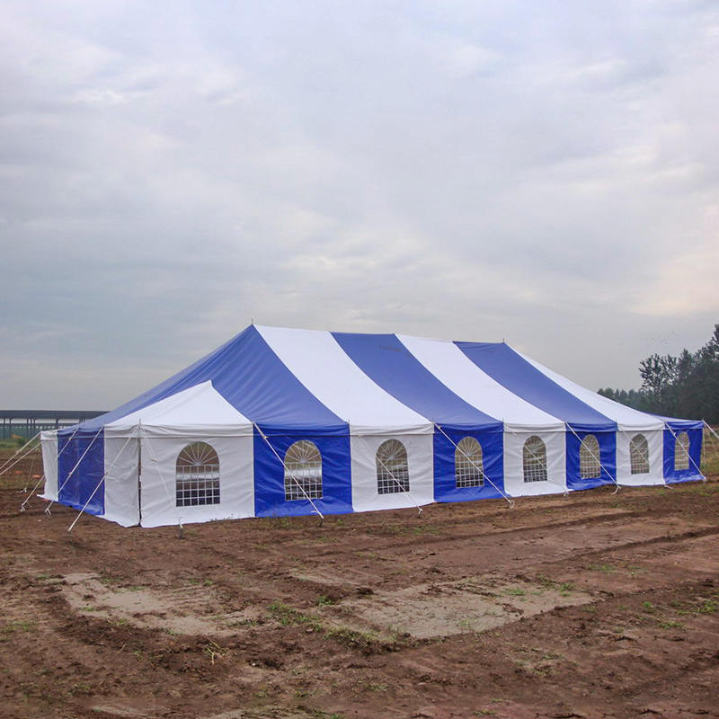 Tenda Tiang Tugas Berat PVC Tradisional 9X18m