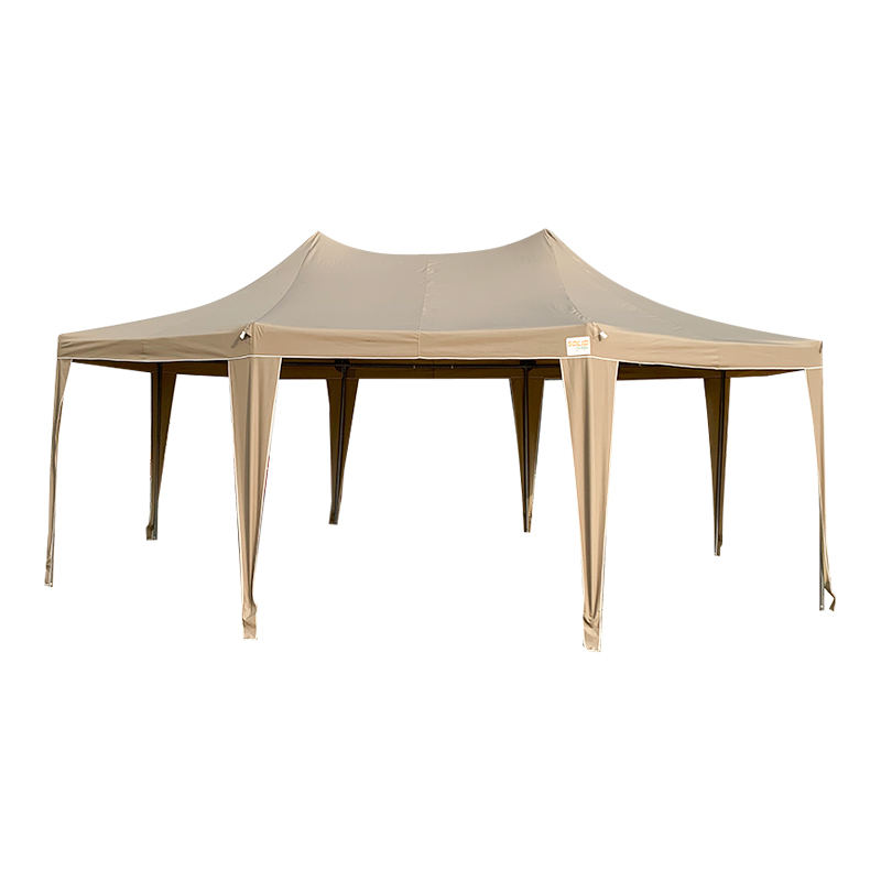 Tenda Gazebo Paviliun Pesta PVC Tahan Air Pagoda Oktagonal Tradisional 5X6.8M