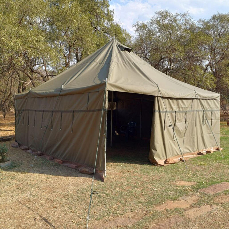 Tenda Tentara Kanvas 5x5m 8-12 Orang Tenda Bantuan Bencana