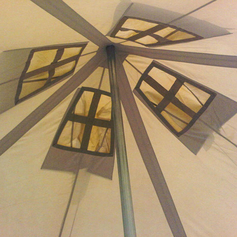 Tenda Tentara Kanvas 5x5m 8-12 Orang Tenda Bantuan Bencana