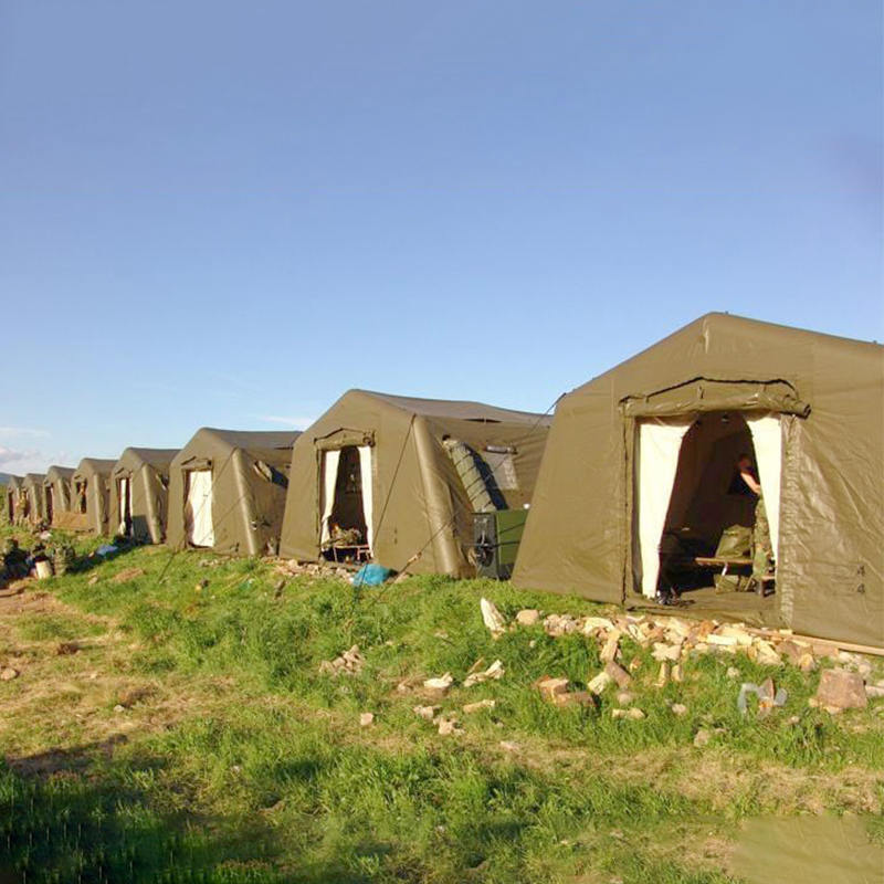 5.6x5.15m Tempat Penampungan Tiup Tekanan Rendah Serbaguna Kecil Penyebaran Cepat