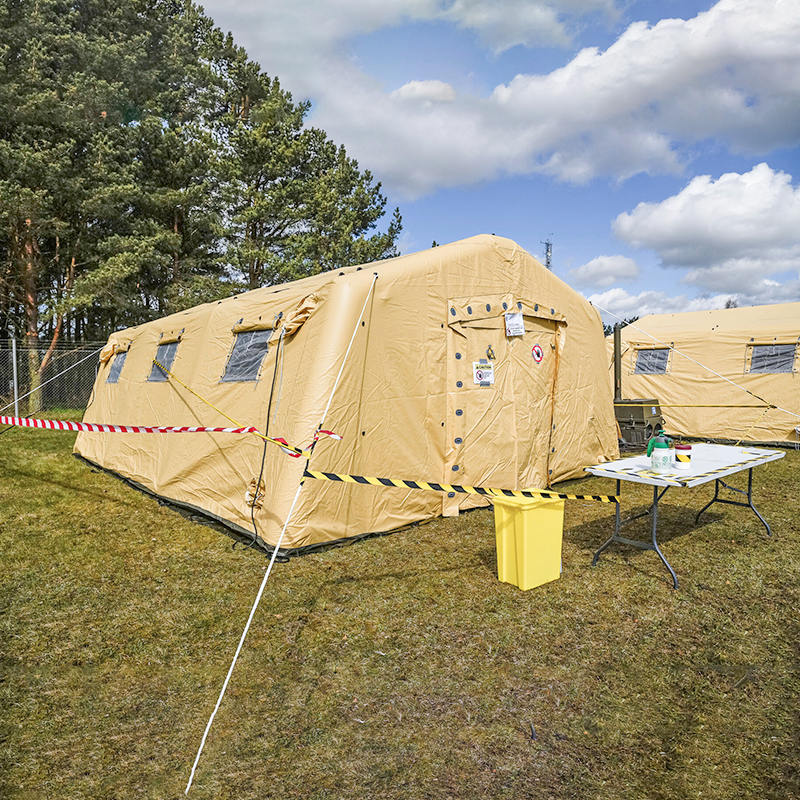 Tenda Tiup Penyebaran Cepat Sedang Serbaguna 5,6x7,55m Tekanan Rendah