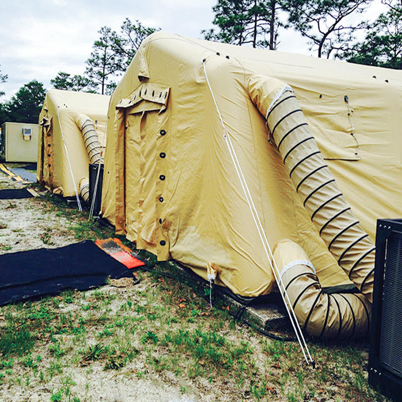 Tenda Tiup Penyebaran Cepat Sedang Serbaguna 5,6x7,55m Tekanan Rendah