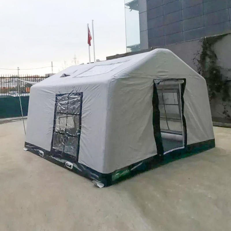 Tenda Kemah Tiup Tahan Api dan Anti Bakteri Glamor Empat Musim 8-10 Orang