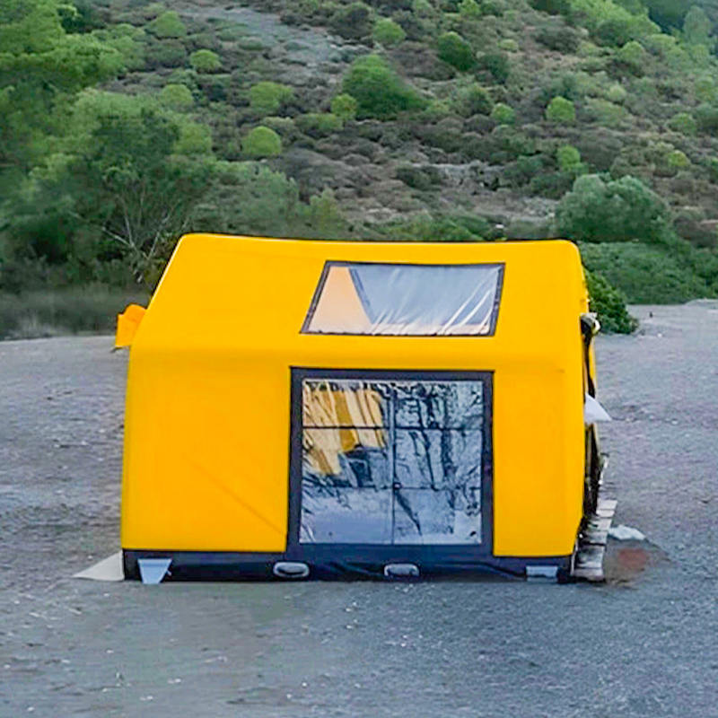 Tenda Kemah Tiup Tahan Api dan Anti Bakteri Glamor Empat Musim 8-10 Orang