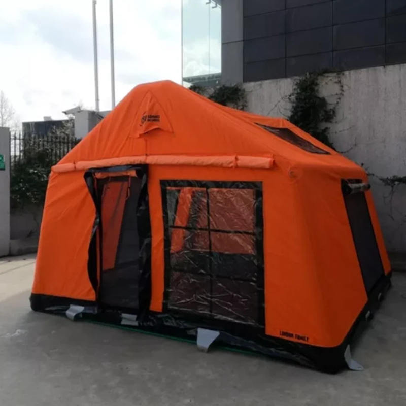 Tenda Kemah Tiup Tahan Api dan Anti Bakteri Glamor Empat Musim 8-10 Orang