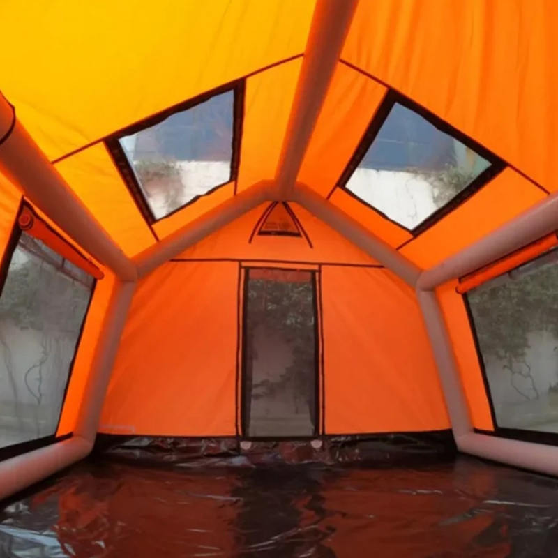 Tenda Kemah Tiup Tahan Api dan Anti Bakteri Glamor Empat Musim 8-10 Orang