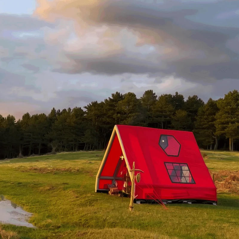 Tenda Udara Tiup Tahan Air Empat Musim 8-10 Orang untuk Berkemah
