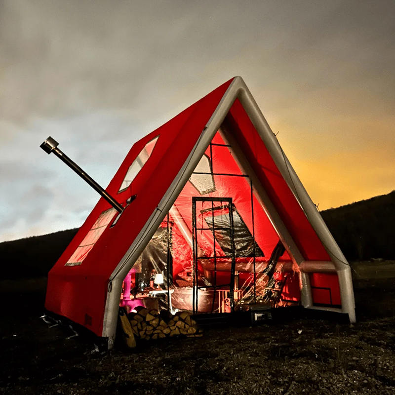 Tenda Udara Tiup Tahan Air Empat Musim 8-10 Orang untuk Berkemah