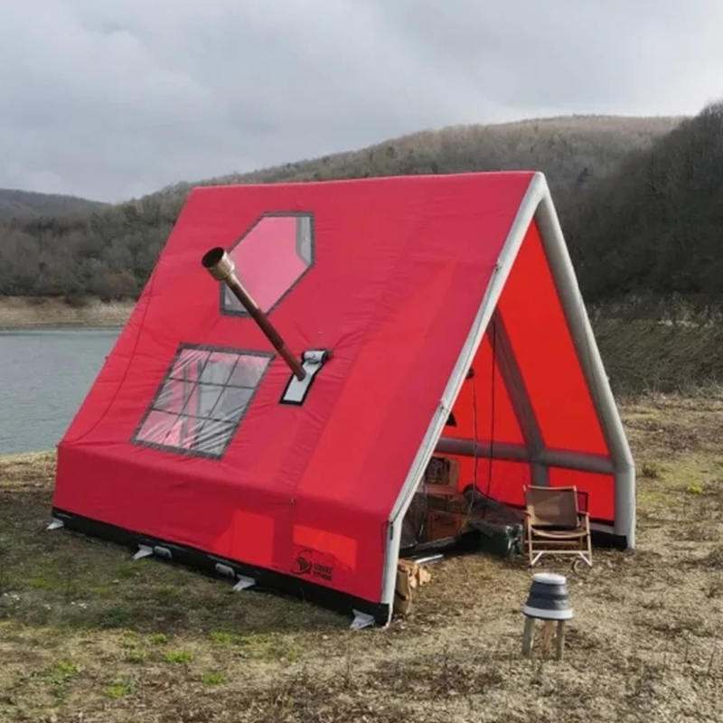 Tenda Udara Tiup Tahan Air Empat Musim 8-10 Orang untuk Berkemah