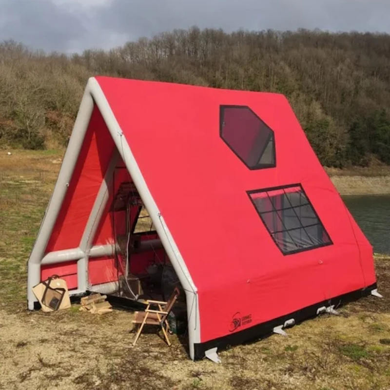 Tenda Udara Tiup Tahan Air Empat Musim 8-10 Orang untuk Berkemah