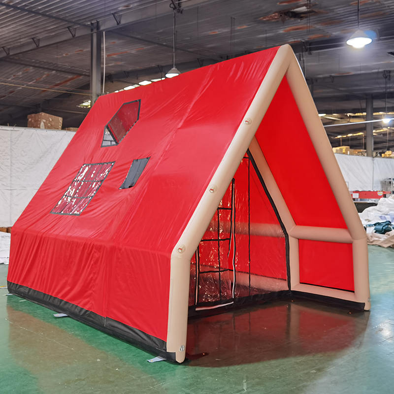 Tenda Udara Tiup Tahan Air Empat Musim 8-10 Orang untuk Berkemah