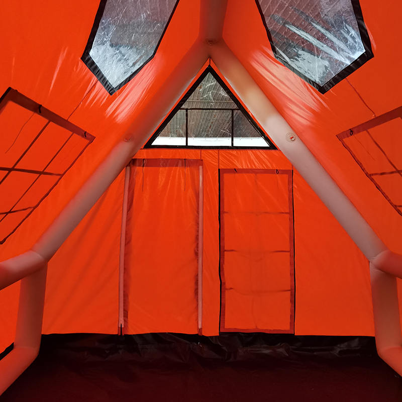 Tenda Udara Tiup Tahan Air Empat Musim 8-10 Orang untuk Berkemah