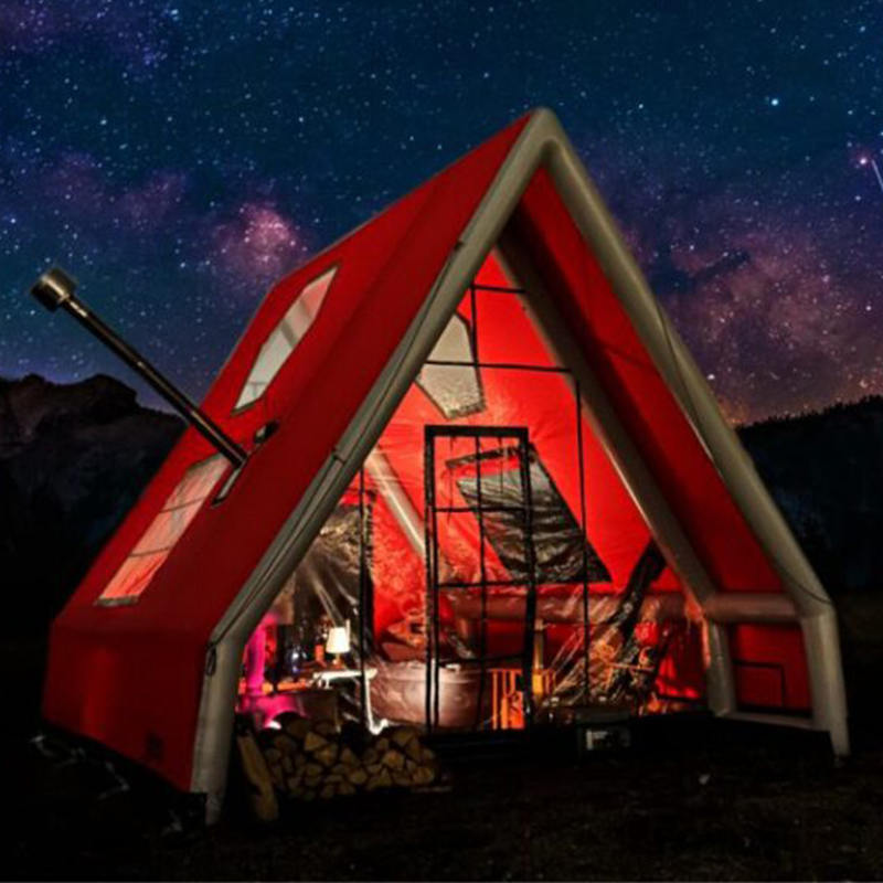 Tenda Udara Tiup Tahan Air Empat Musim 8-10 Orang untuk Berkemah