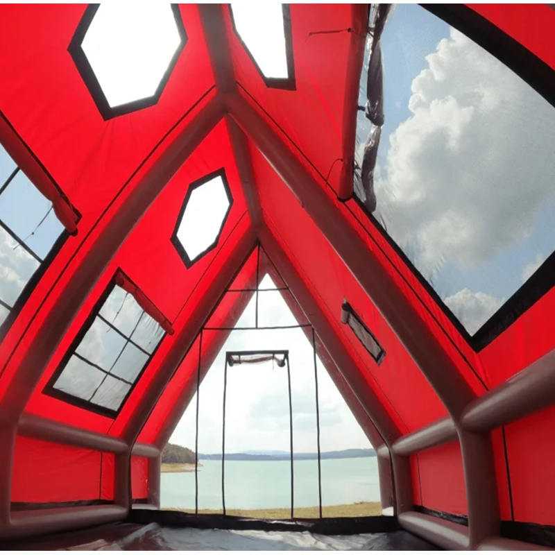 Tenda Udara Tiup Tahan Air Empat Musim 8-10 Orang untuk Berkemah