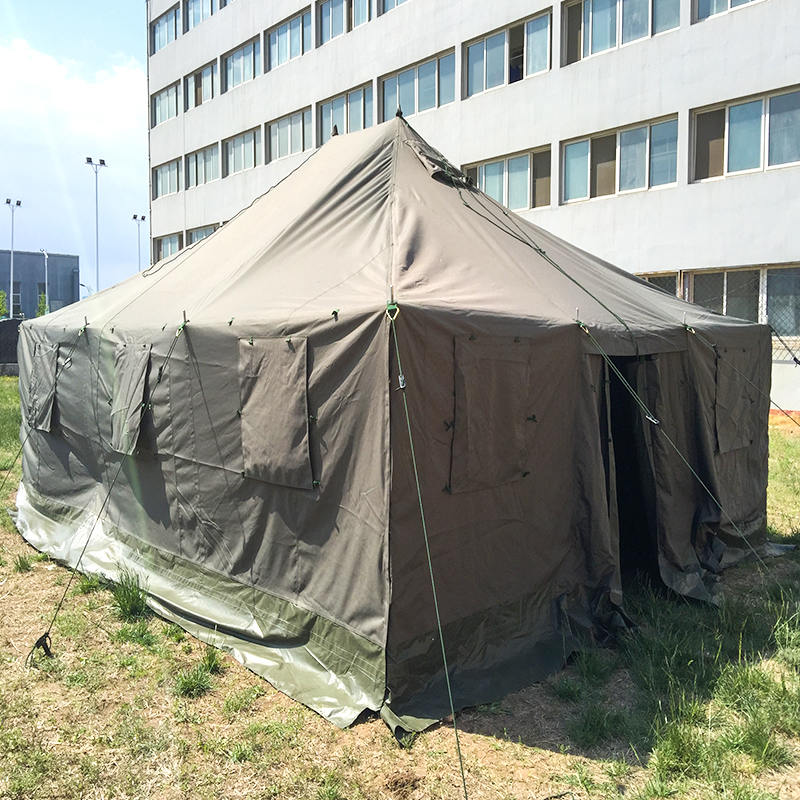 Tenda dan Tempat Berteduh Tiang Militer Kanvas 4,8x6,0m